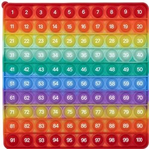 Rainbow Numbered (100) Pop It Fidget Toy